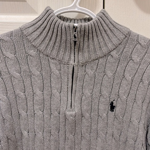 Polo Ralph Lauren| Cable-Knit Cotton Quarter-Zip Sweater - Picture 3 of 9